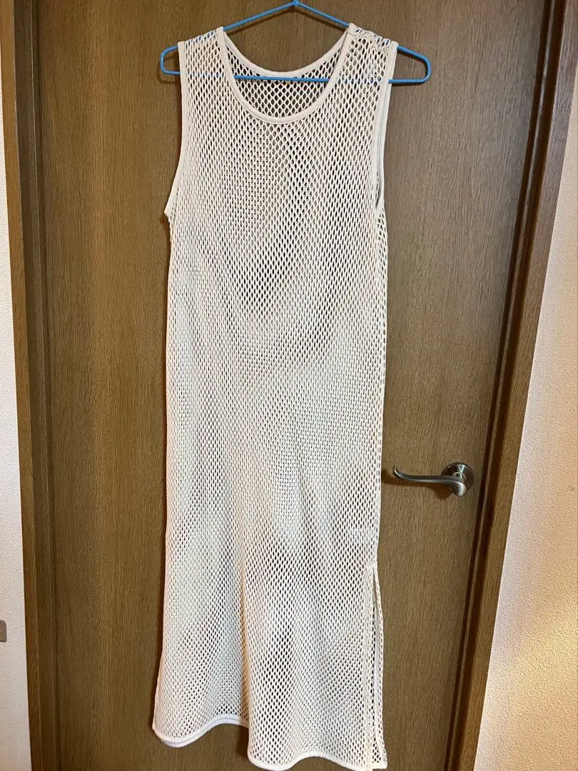 Thumbnail of GU Mesh Long Dress, White
