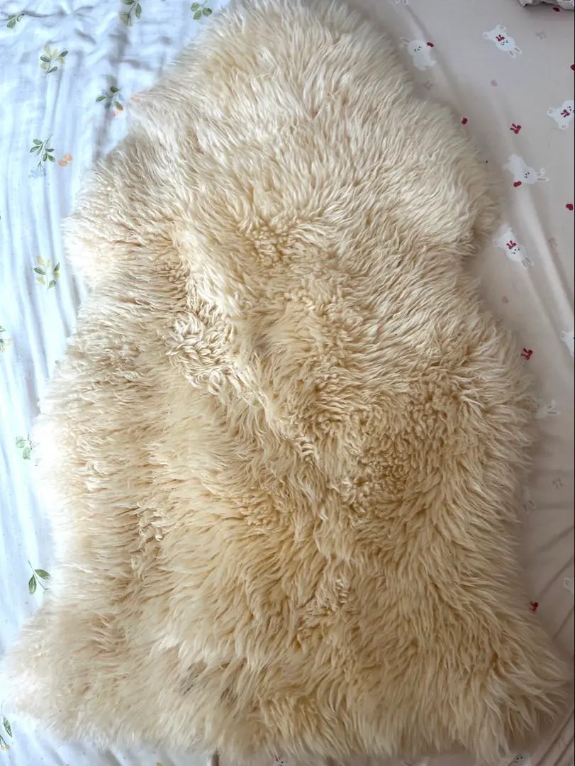 IKEA イケア　ウッレルスレヴ　ラグ　毛皮　ムートン　オフホワイト ULLERSLEV ウッレルスレヴ ムートン, オフホワイト, 85 cm - IKEA