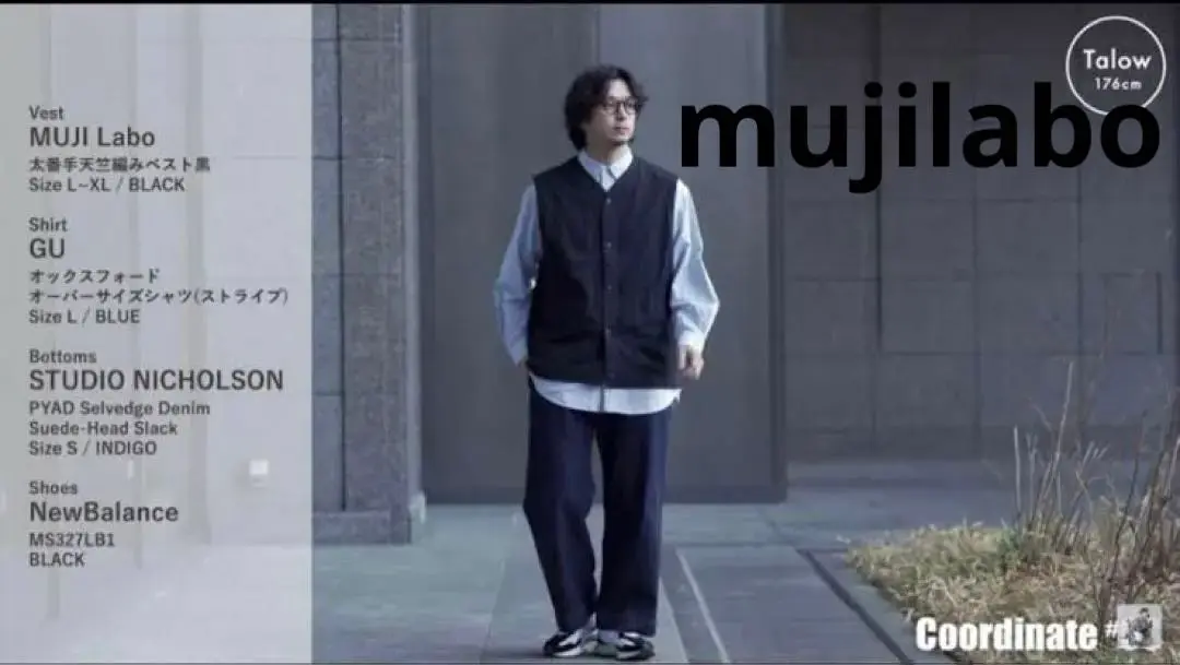 タグ付】MUJILaboメルトンウールベストネイビーM無印良品ムジラボ