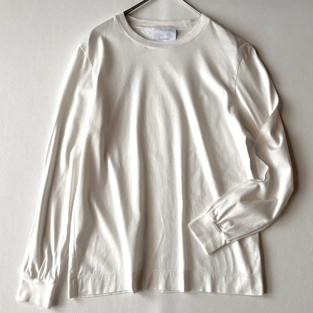 新品未使用タグ付 SLOANE カットソー ロンT シンプル キレイ デザイン性 ロンT ロンTシャツ レディース Tシャツ カットソー 立体ライン