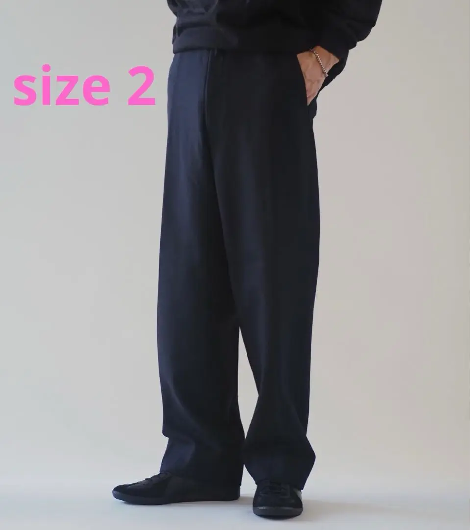 【COMOLI】ウールサージ パンツ　AW24 サイズ3 COMOLI」ウールサージパンツ