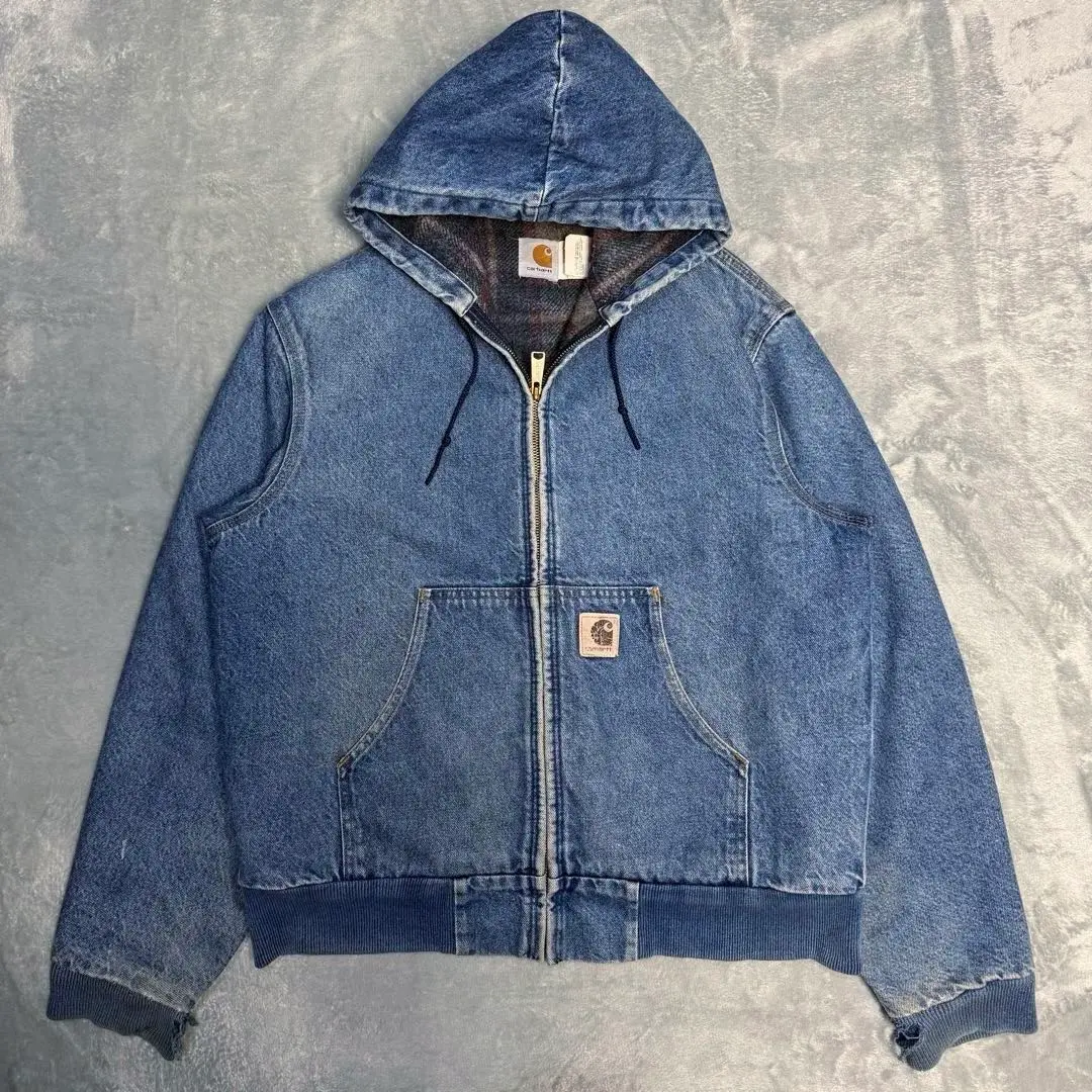 90年代 美國製 carhartt 牛仔布 Active Jacket J08 DST 的縮圖