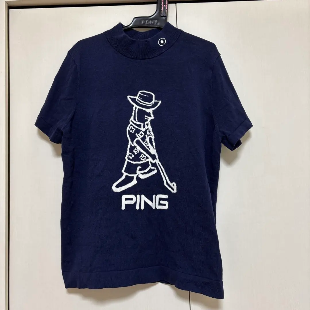 Thumbnail of PING Golf Mock Neck Shirt S Navy