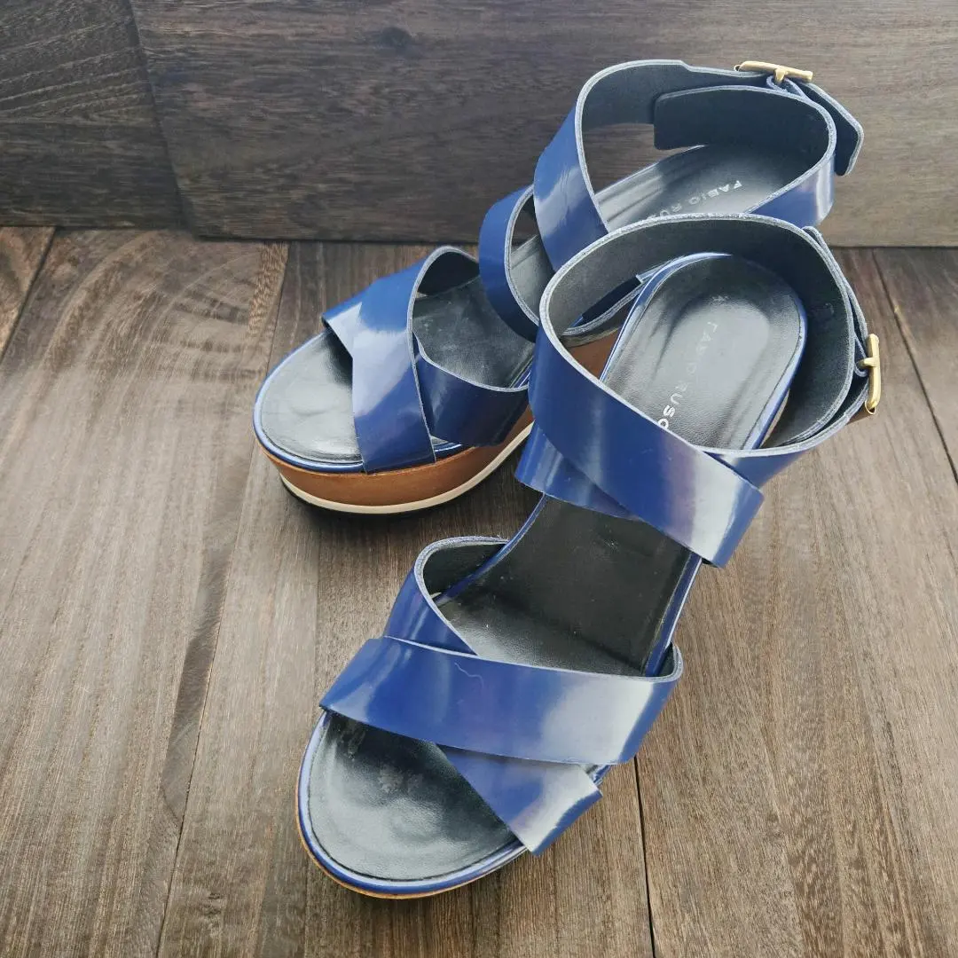 Thumbnail of 【Excellent Condition】Fabio Rusconi Sandals Wedge Sole Sandals Blue系