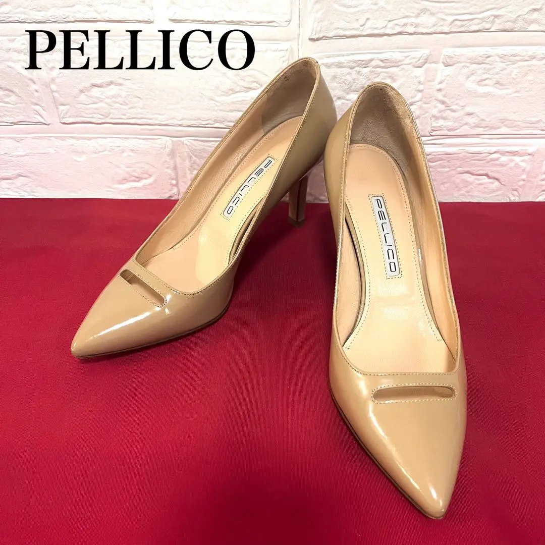 Thumbnail of PELLICO Beige Pumps Anelli Pointed Toe Patent Leather 36