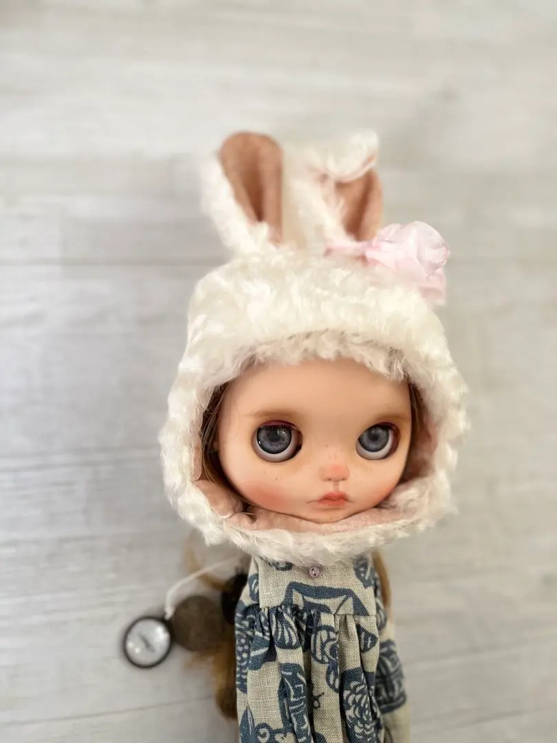 chuchuru 様 Blythe 兔兔頭盔 blythe 帽子 服裝 的縮圖