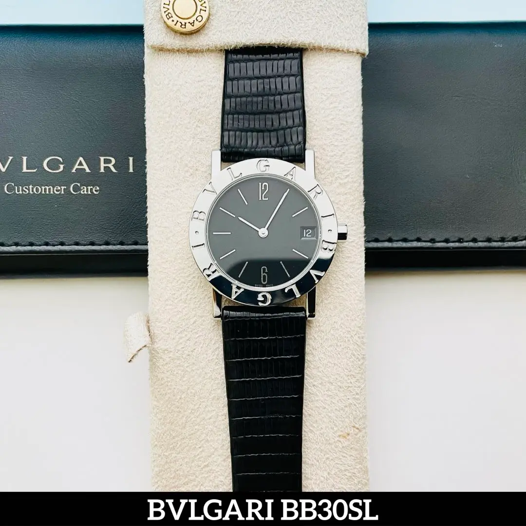 BVLGARI ブラック アナログクォーツ 腕時計 org.jpg