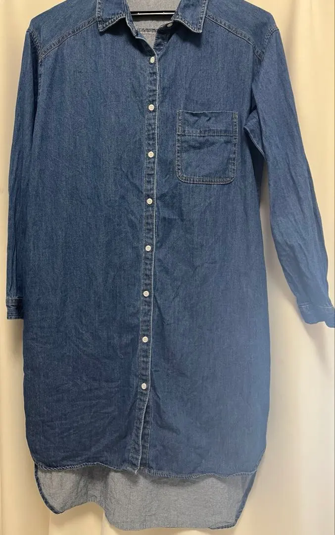Thumbnail of Long-sleeved denim shirt dress