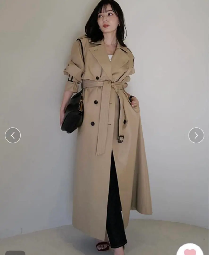 Thumbnail of ánuans Vegan Leather Trim 2-Way Trench Coat