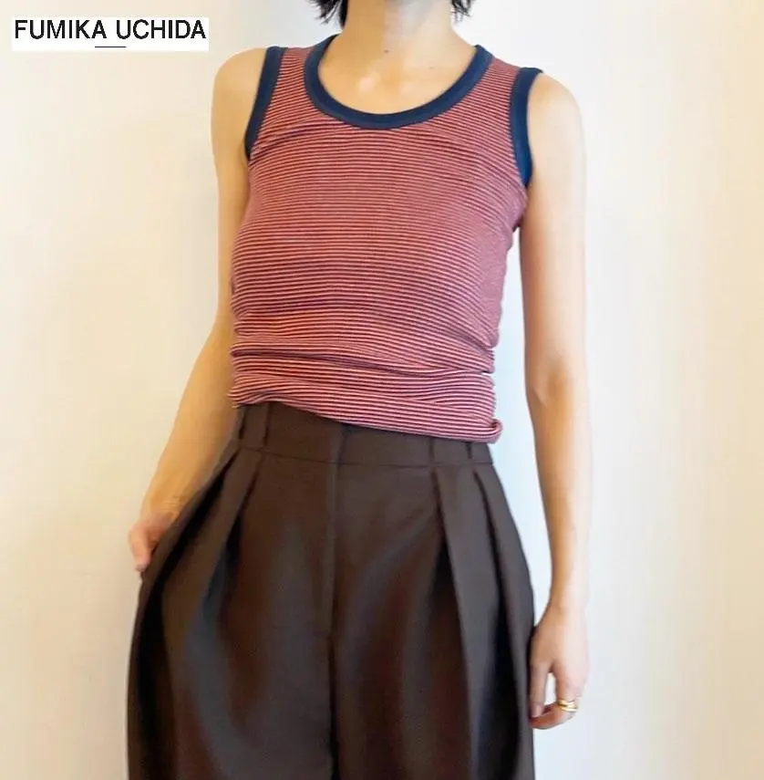 新品未使用！FUMIKA_UCHIDA ボーダータンク FUMIKA_UCHIDA - FUMIKA UCHIDA 美品 ボーダータンクトップ