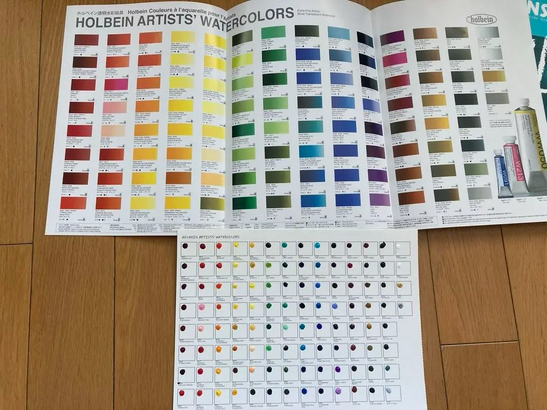 【新品未使用】ホルベイン水彩絵の具　108色 透明水彩絵具 5ml W422 108色 全色セット