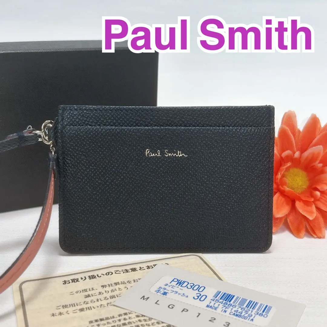 保羅·史密斯✨卡片套 ID卡套 定期入れ 三色拼接 真皮 附帶掛繩 的縮圖