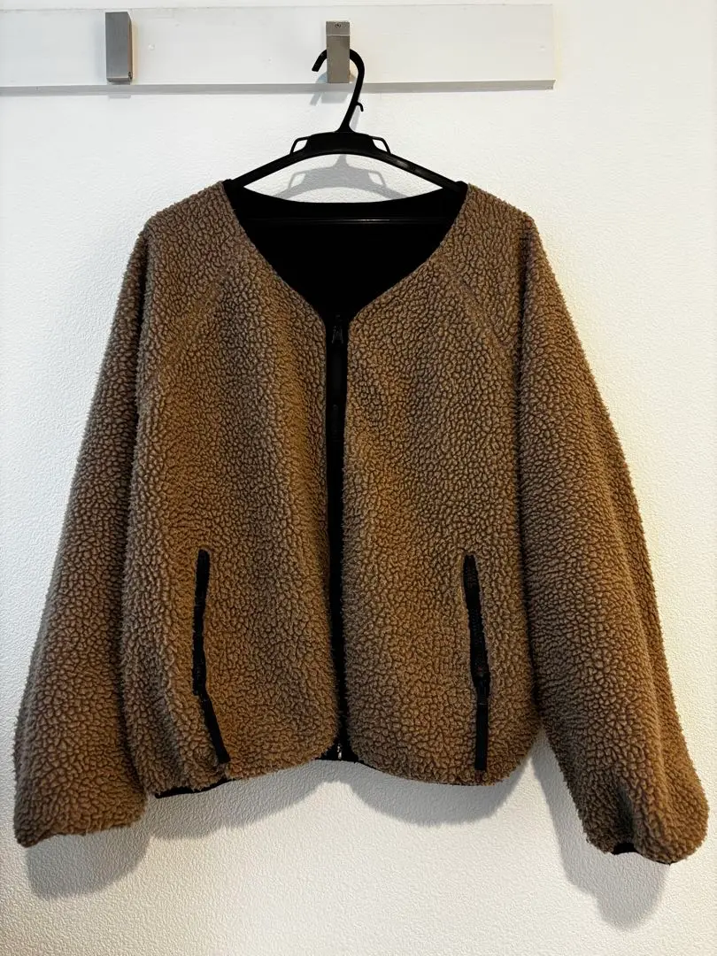 米色 羊羔毛外套 抓毛绒外套 棕色 的縮圖