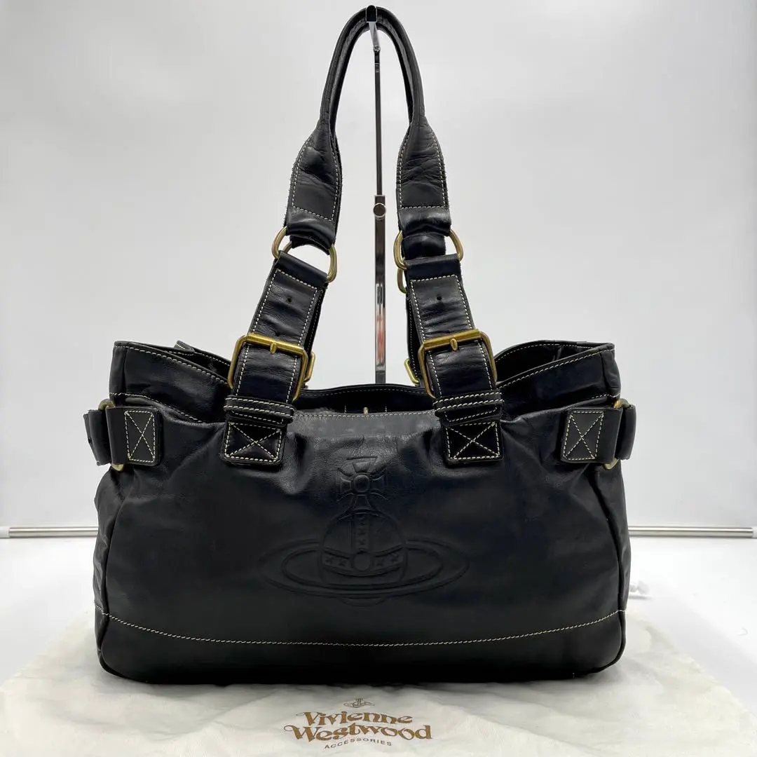 【美品】ヴィヴィアンウエストウッド アコード トートバッグ オーブ レザー 黒 2025年最新】Vivienne Westwood / ヴィヴィアンウエストウッド