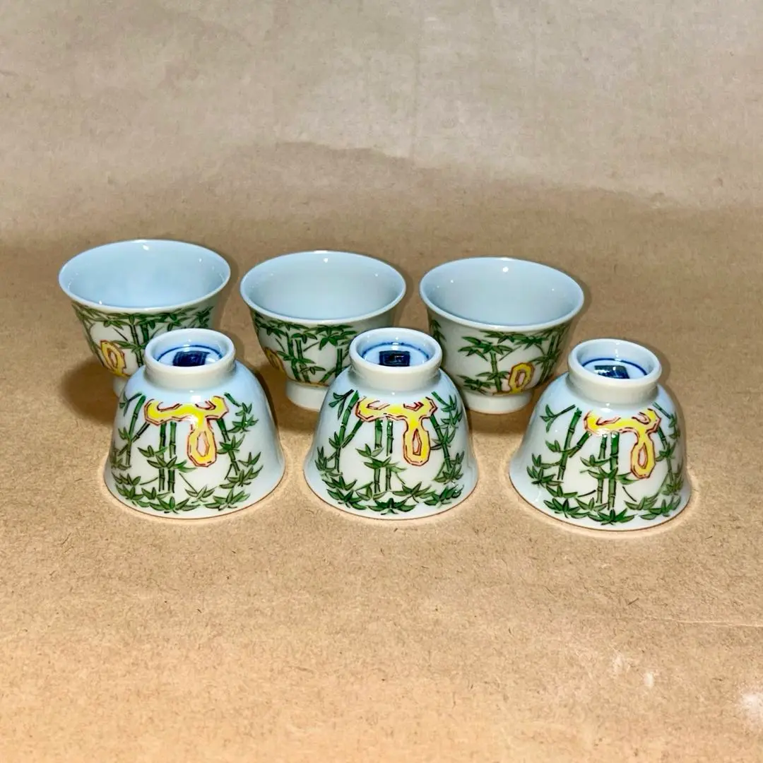 抹茶碗　藤谷芳山　色絵丸紋　寅　美品 抹茶碗 藤谷芳山 色絵丸紋 寅 美品
