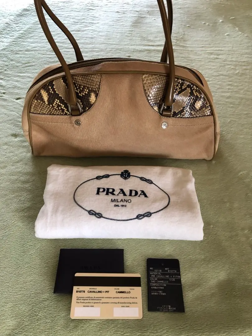 【希少】PRADA プラダ パイソンレザー 蛇革ハンドバッグ 2025年最新】プラダ バッグ 蛇の人気アイテム - メルカリ