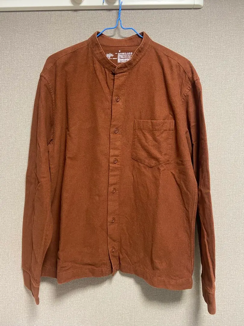 無印良品 棕色長袖襯衫 M 尺寸 的縮圖