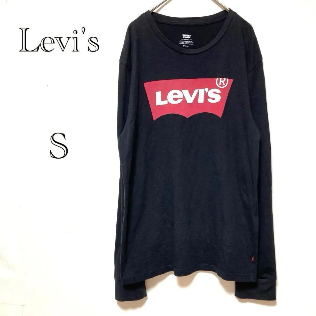 Thumbnail of Rare Levi's Print T-shirt S American Casual Logo Vintage Black