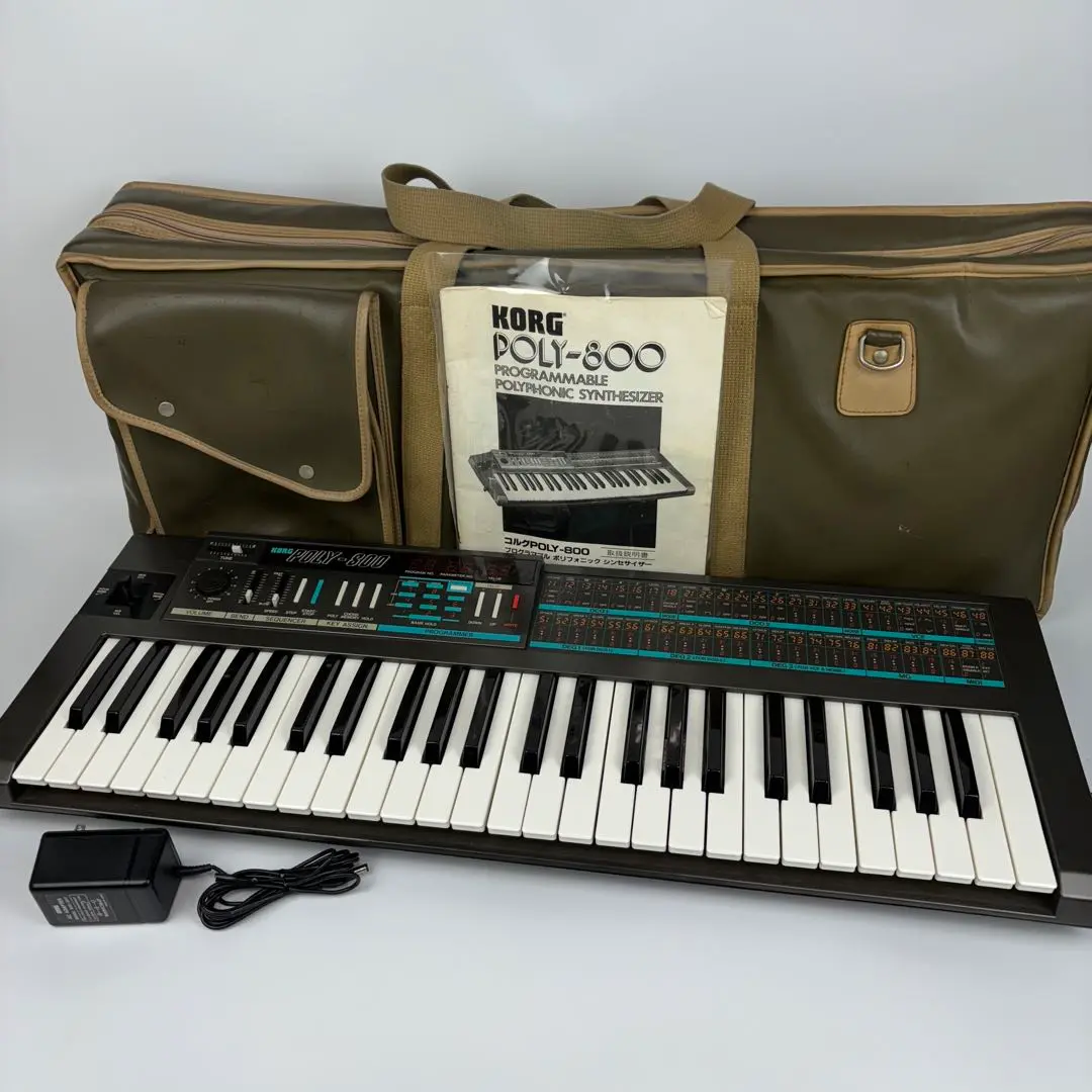 値下げKORG POLY-800コルグ　シンセサイザー&ハードケース Yahoo!オークション -「korg poly 800」の落札相場・落札価格