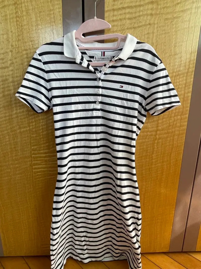 Thumbnail of TOMMY HILFIGER Striped Short Sleeve Mini Dress XS
