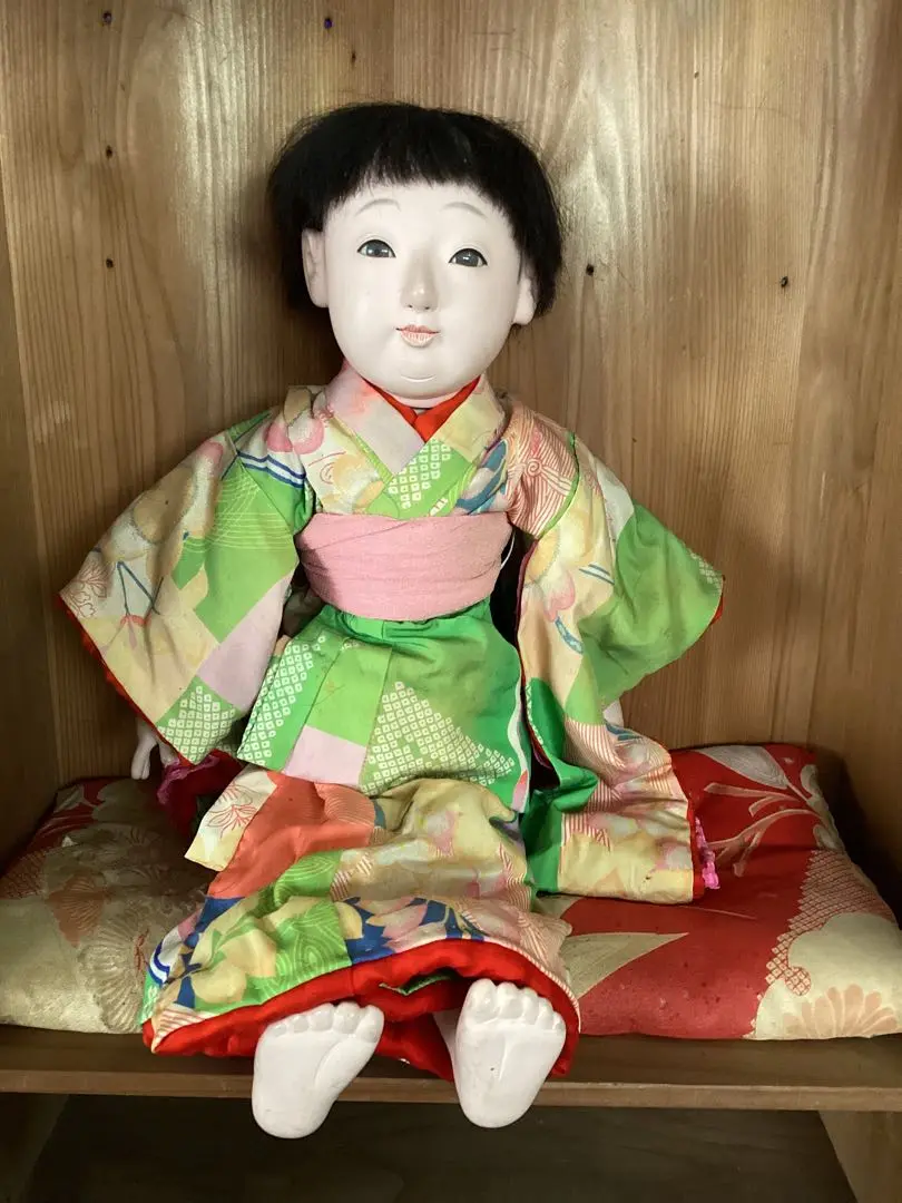 市松人形　芳龍斉？　昭和２５年　３６cm 日本人形　アンティークドール 市松人形 芳龍斉？ 昭和25年 36cm 日本人形 アンティークドール