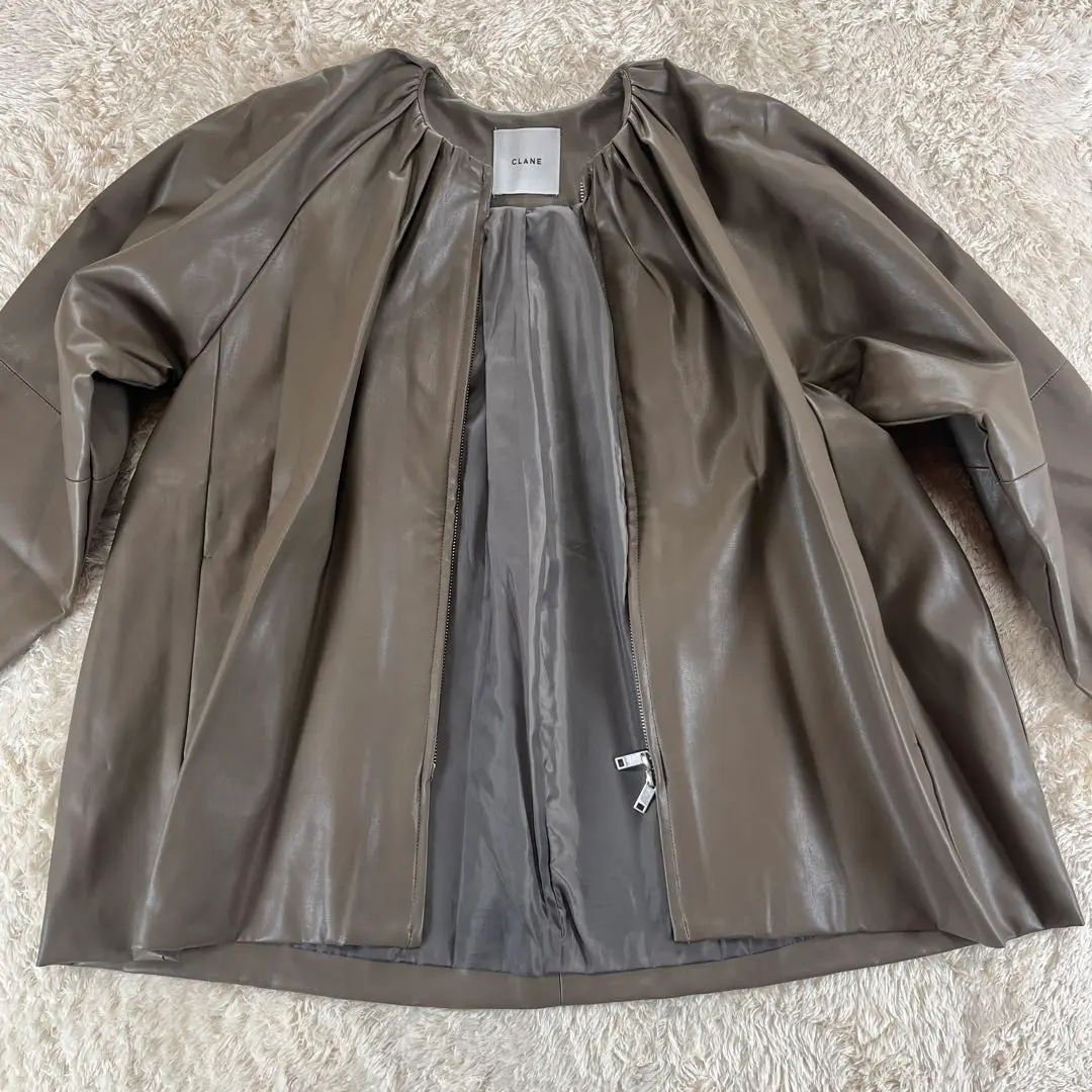 クラネ　レザージャケット　EGG FAKE LEATHER JACKET 2025年最新】CLANE レディース レザージャケット・ライダースの