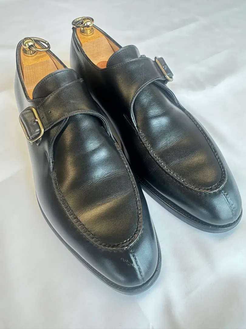 Thumbnail of Black double monk strap shoes