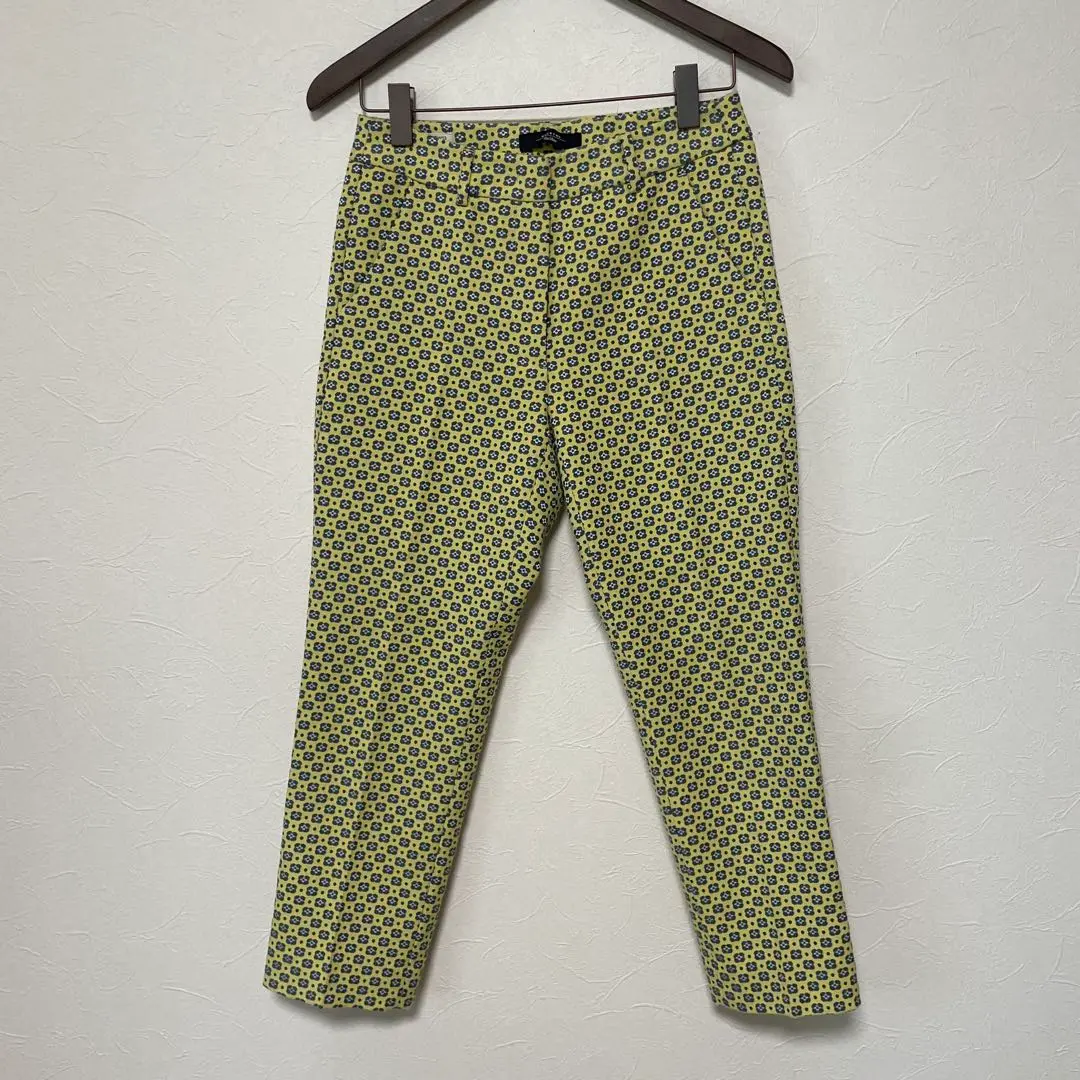 【WEEKEND Max Mara】（38）シルク 総柄 花柄 ワイドパンツ Max MARA フローラルプリントシルクツイルワイドパンツ