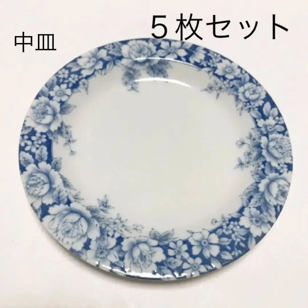 T&T 餐桌系列 中盤5件套 藍色 花紋 的縮圖