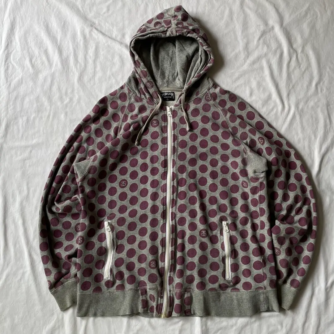 stussy ドット柄 パーカー グレー M 2025年最新】STUSSY 柄・デザイン：ドット メンズ パーカーの