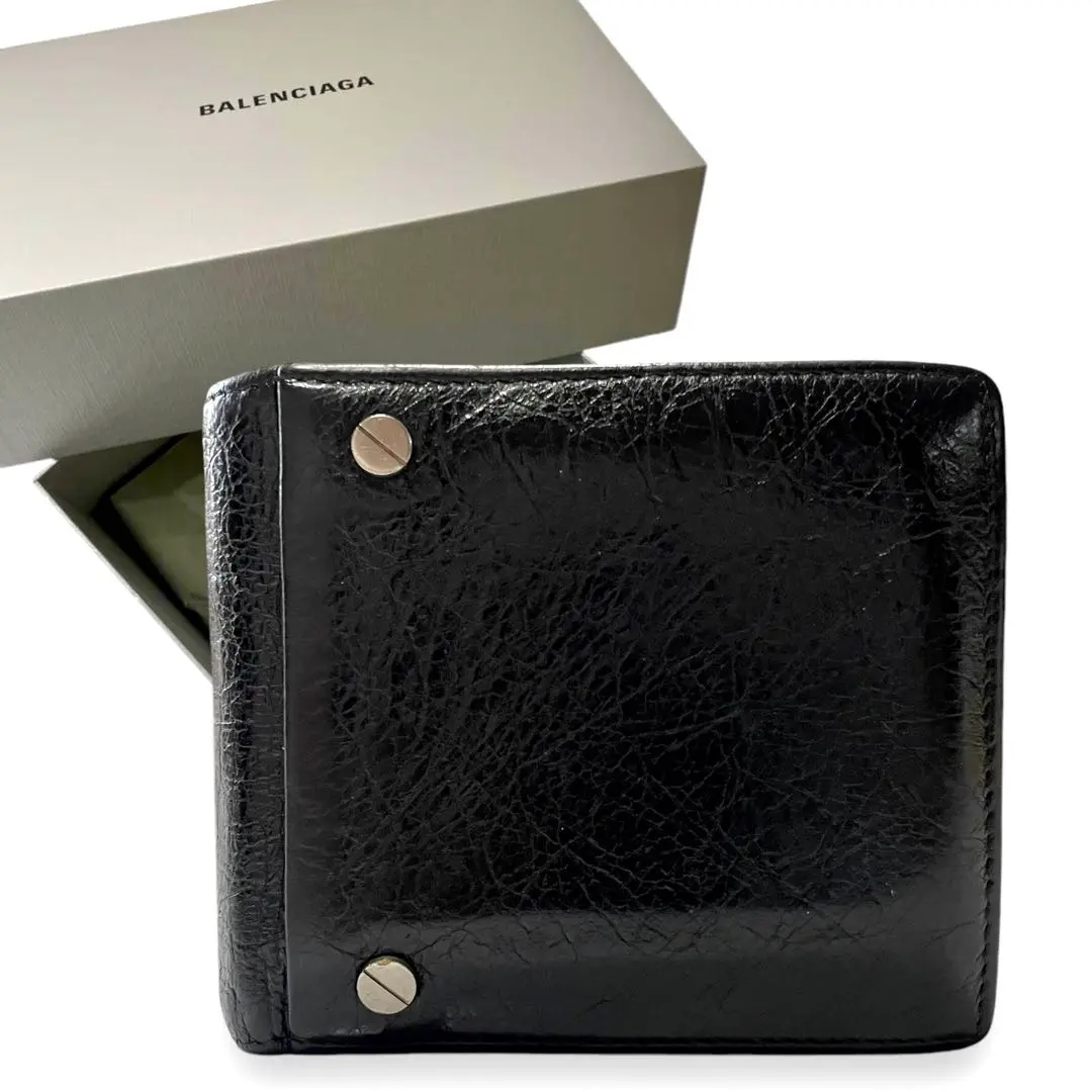 最終値下しました BALENCIAGA 二つ折り財布 黒 LE CAGOLE