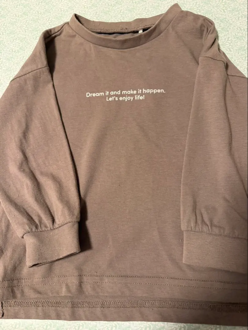 Thumbnail of Brown Long Sleeve T-shirt with Message Print