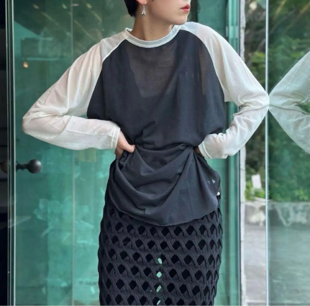 6(ROKU)SHEER RAGLAN SLEEVE T-SHIRT/Tシャツ Yahoo!オークション - 6(ROKU) SHEER RAGLAN SLEEVE T-SHIRT/T