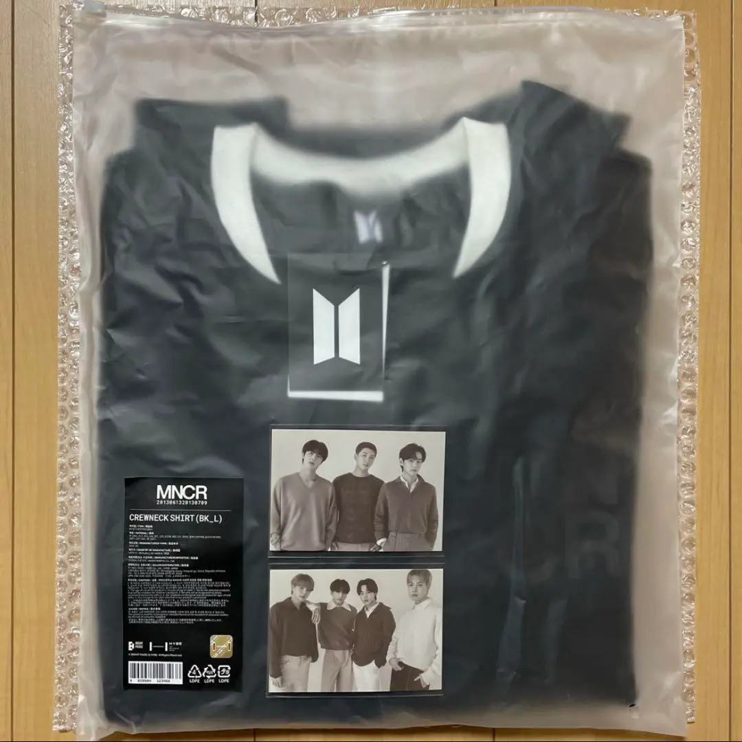 BTS MONOCHROME モノクローム クルーネックシャツ (L)トレカ無し 2025年最新】monochrome bts crewneck shirtの人気アイテム