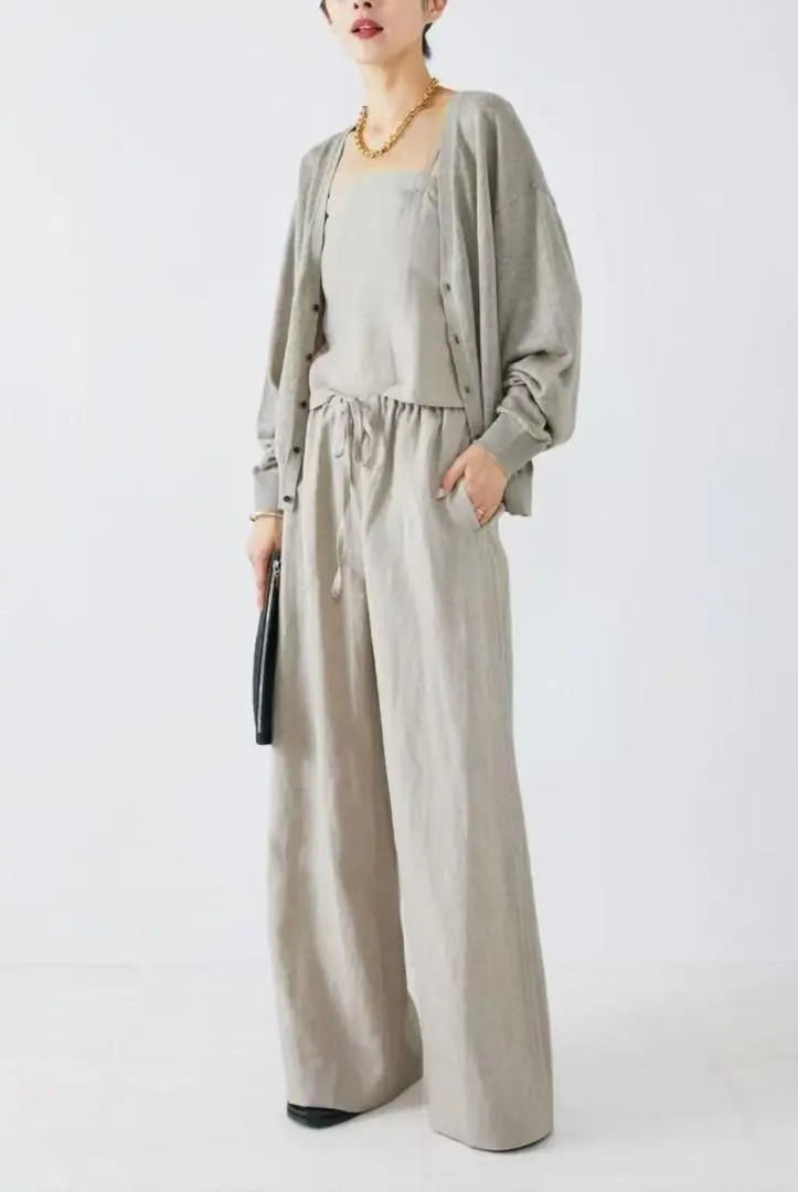 HAUNT リネンカーディガン　ホワイト The LOOK of LINEN | GUESTLIST TOKYO（ゲストリスト トーキョー