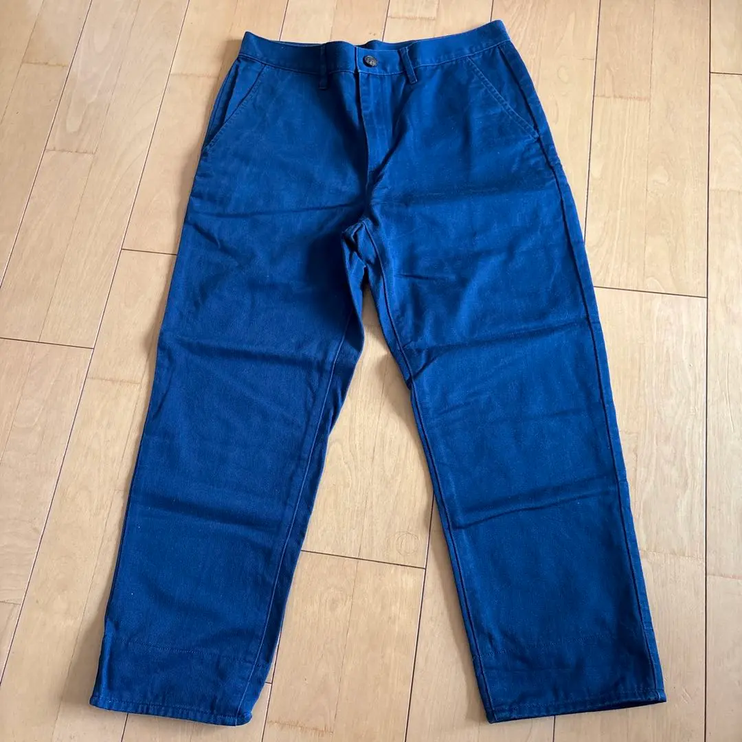 寬鬆版型 海軍藍長褲 的縮圖