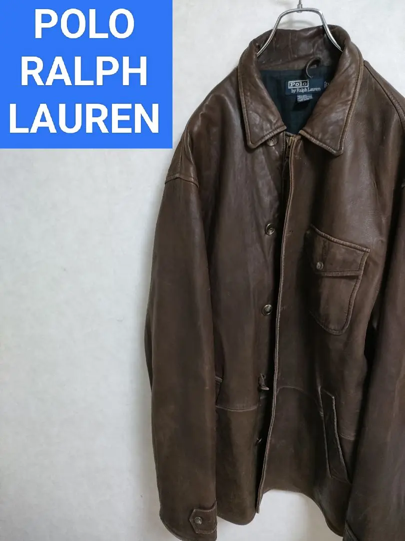 超美品　POLO RALPH LAUREN レザージャケット シングルライダース 2025年最新】POLO RALPH LAUREN メンズ シングルライダースの