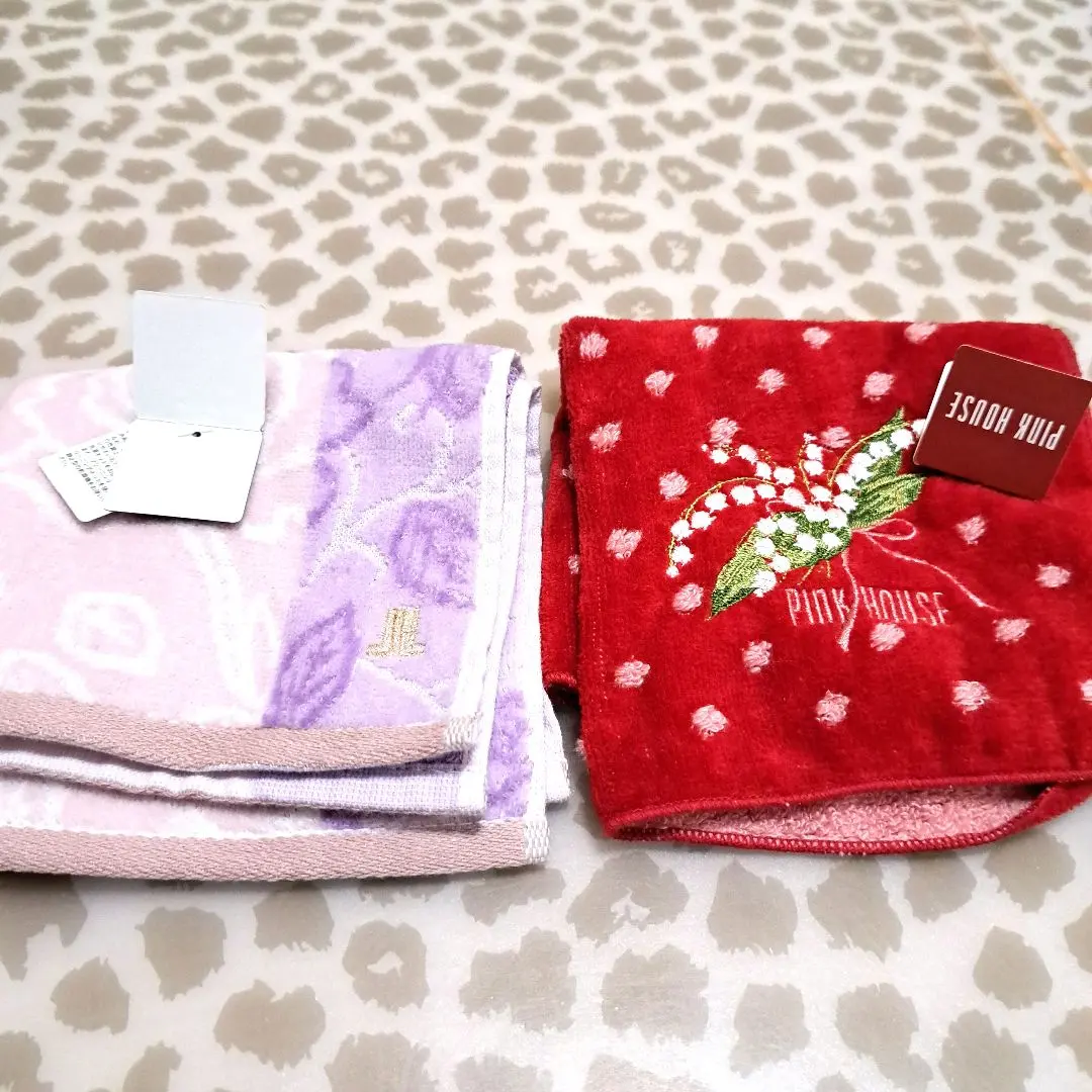 Thumbnail of LANVIN Pink House Handkerchief Towel Set of 2