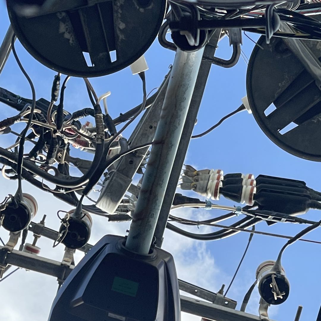 メゾンマルジェラ ワンピース 袖あり ボーダー グレー ベージュS 七分 