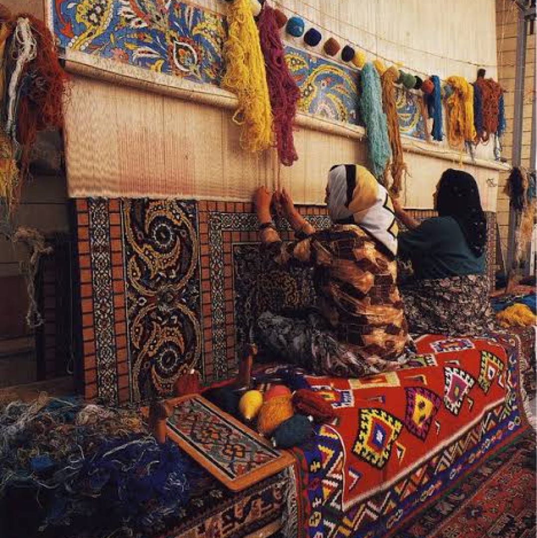 ペルシャ タフタン手作りラグ ランナー 56cm X 240cm