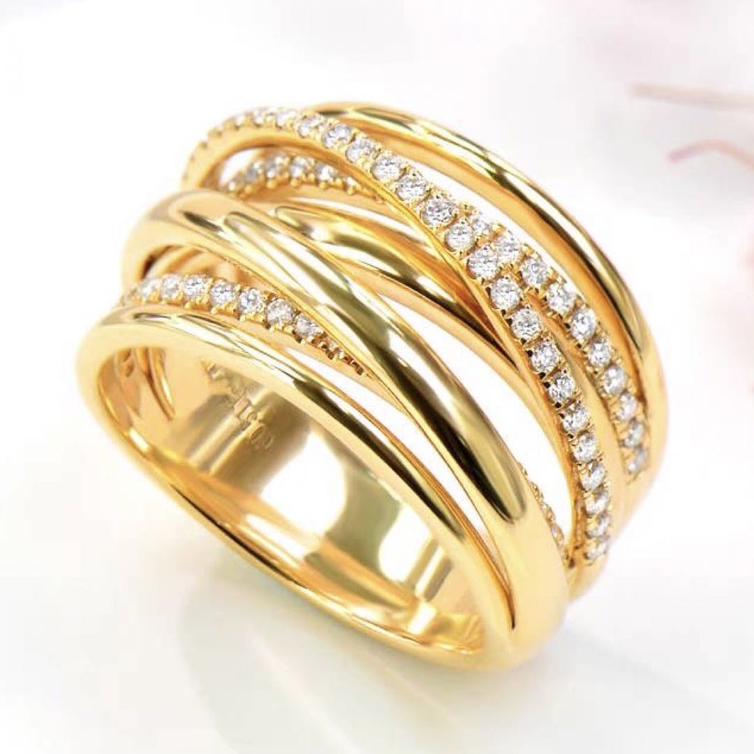 K18YG イエローゴールド スタッドピアス 大 ひし形 ラウンド オーバル  