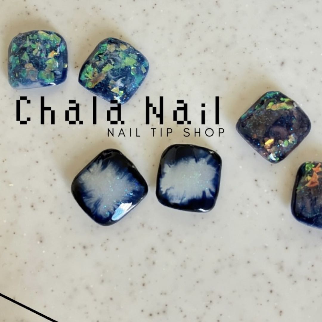 完全オーダー制】フットネイルNo.021 くすみブルー 貝殻 水面 ジェル  