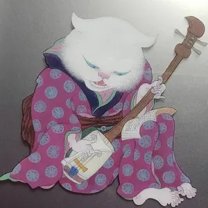 ❇️専用に。〈ペアで揺れる藍染Cat》古布　ミナ　ハンガー猫モチーフ　２個組 ペアで揺れる藍染Cat》古布 ミナペルホネン ハンガー猫モチーフ