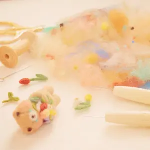 羊毛フェルト 浮き輪でぷかぷか.° 動物さん5点セット ぬいぐるみ 夏