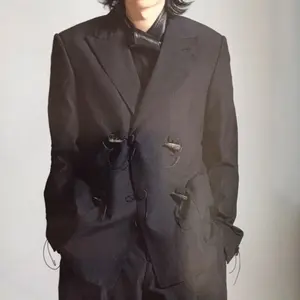 SHAGGY STRIPE BOW TIE SHIRT - BLACK - メルカリ