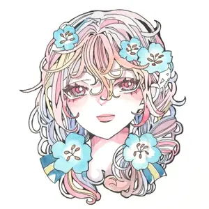 【白木蓮】オリジナル　手描き　イラスト　原画　透明水彩 白木蓮】オリジナル 手描き イラスト 原画 透明水彩 | Mercari