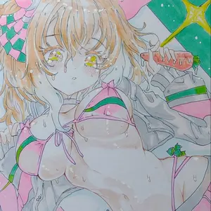s*n様 レゼ 手描きイラスト ファンアート アナログイラスト チェンソー