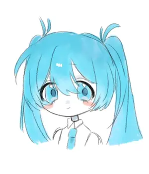 初音ミク 手描きイラスト 色紙 原画 アナログ ファンアート 一点物