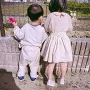 ハンドメイド ソランちゃん エプロン ピンタック リネン - メルカリ
