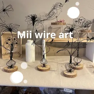 ワイヤーアート　立体フクロウと月(サイズ大) ワイヤーアート 立体フクロウと月(サイズ大) - メルカリ